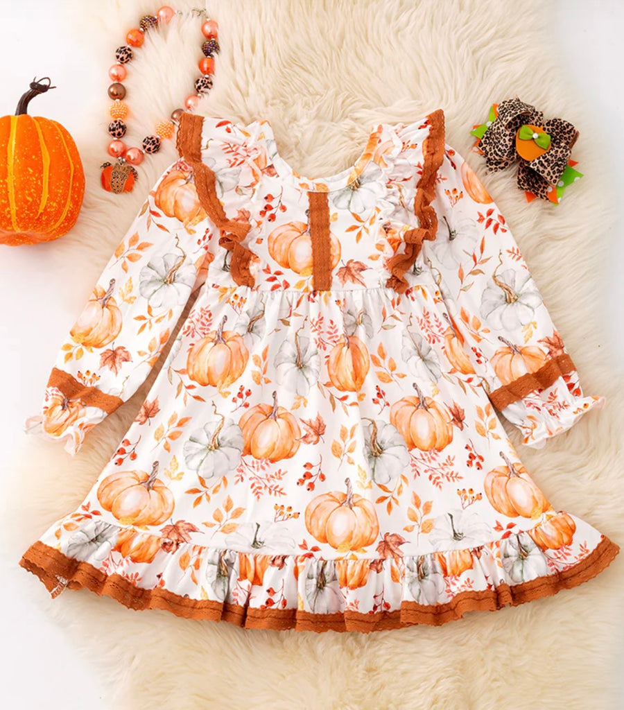 printed fall dress Fall Leaves Short Dress