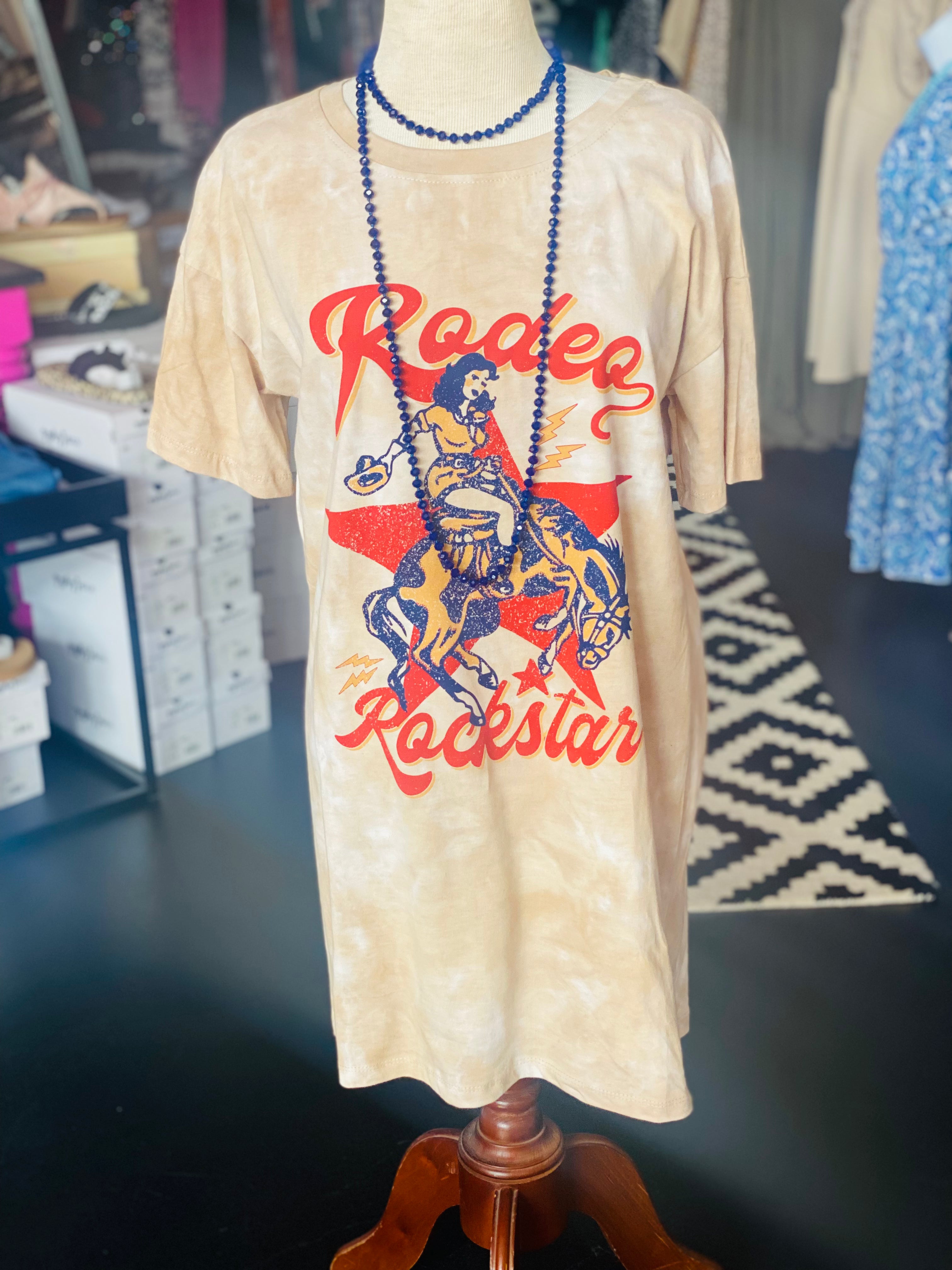 rockstar t shirt dress Rodeo Rockstar T-shirt Dress Blissful Rebel Boutique